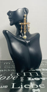 "The Cross of Pearl" Earrings